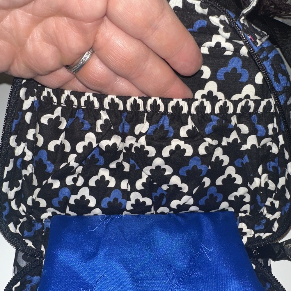 Vera Bradley  Canterbury Cobalt Travel Jewelry Organizer Bag Retired - Picture 4 of 4